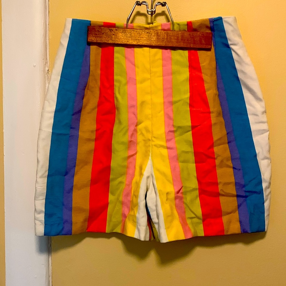 Vintage High Waisted Striped Shorts